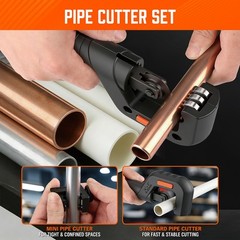 HORUSDY 4-Piece Ultimate Tube Cutter Set, Heavy Duty Pipe Cutter 1/4&Prime;-2&Prime;, Min&hellip;