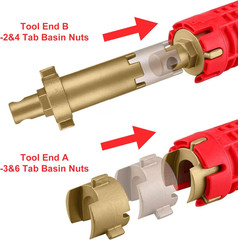 Faucet and Sink Installer（8-In-1）Multi-Purpose Wrench Plumbing Tool for Toilet