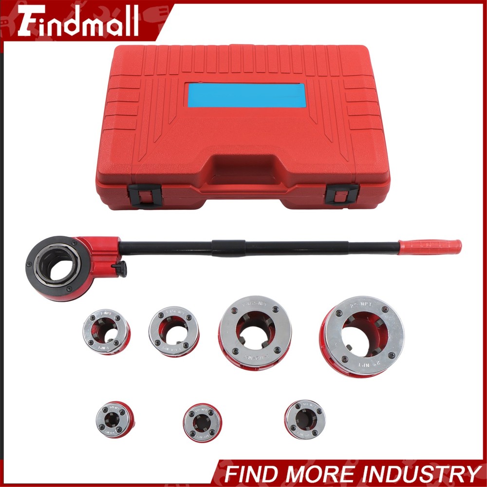 7 Size Pipe Threader With Handle Pipe Threader Threading 3/8&Prime; To 2&Prime; Dies