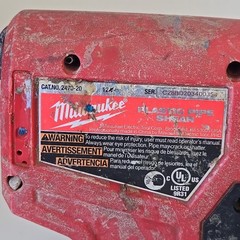 Milwaukee 2470-20 M12 12V Lithium-Ion Cordless PVC Pipe Shear (Tool Only)