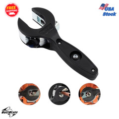 Ratcheting Tubing Cutter, 2-in-1 Compact Pipe Cutter for Copper & PVC