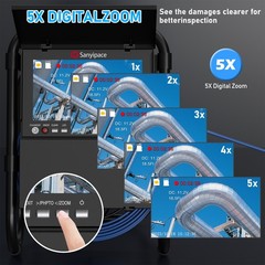 9&Prime; Color Screen Sewer Camera 50M/165FT Drain Pipe Borescope w/ 512Hz Transmitter