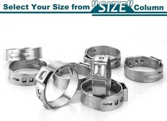 High Quality PEX Clamps 50 Count 1/2 Inch Stainless Steel Pipe Connectors