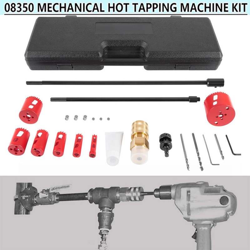08350 DM3MECH Mechanical Hot Tapping Machine Complete Kit for NPT 300 psi