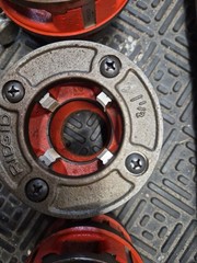 RIDGID 12 R PIPE THREADING DIE SET 1/2&Prime;-2&Prime; w Handle & Ratchet & Craftsman Die