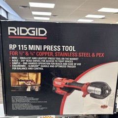 RIDGID Cordless Press Tool Kit with 1/2&Prime; &ndash; 3/4&Prime; ProPress Jaws &ndash; Red (72553)