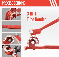 Tube Bender 3-In-1 Tubing Pipe Bender for Soft Copper, Aluminum, Metal, Pipe Ben