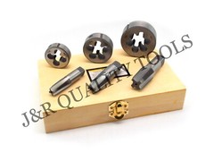 6 PC 1/4&Prime; 3/8&Prime; 1/2&Prime; INCH HIGH CARBON STEEL PIPE TAP & AND DIE SET