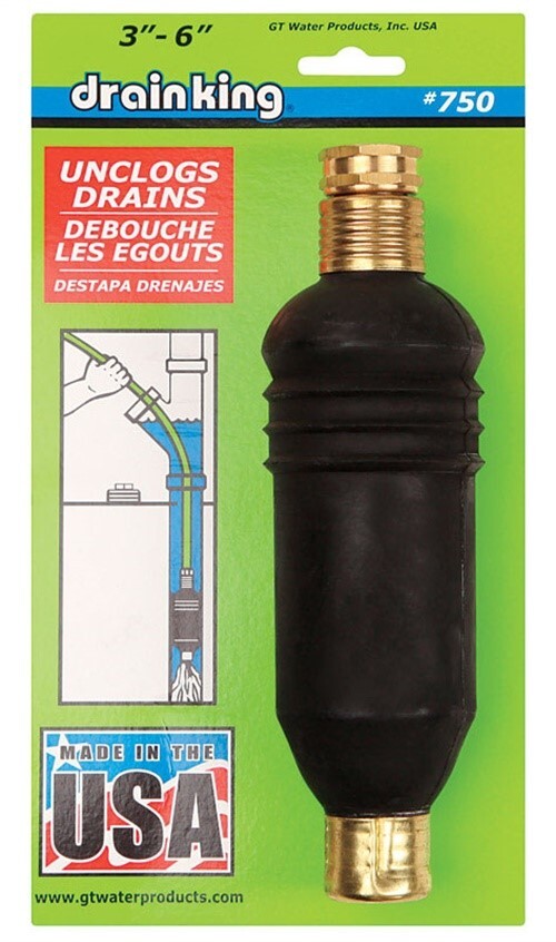 GT Water Products 750 3 to 6 Dia. in. Cup Drain Unclogger 11 L in.