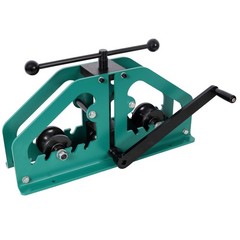 3-in-1 Pipe Bender w/ 3 Dies for Tube Up to 1.5&Prime; Green Manual Rolling Machine
