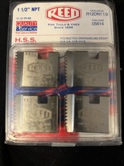 Reed Mfg R12+ Segmental Pipe Dies 1-1/2&Prime; NPT Item 05614 Catalog R12DN 1 1/2 HSS