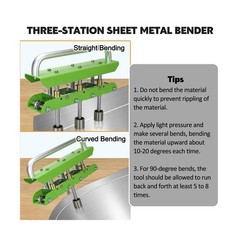 Three-Station Edge Roller Bender 0-90&deg;Bending Angle Adjustable for 29 to 22