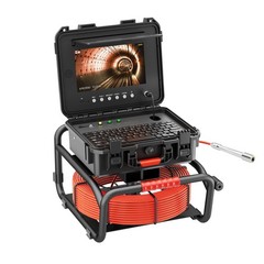 50m Pipe Inspection Camera 512hz Self-leveling Sewer Camera w/ Meter Counter 10&Prime;