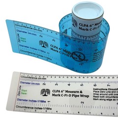 CLPA Pipe Wrap &mdash; Wrap-Around Marking Tool &mdash; Fits up to 6 Inches, Clear