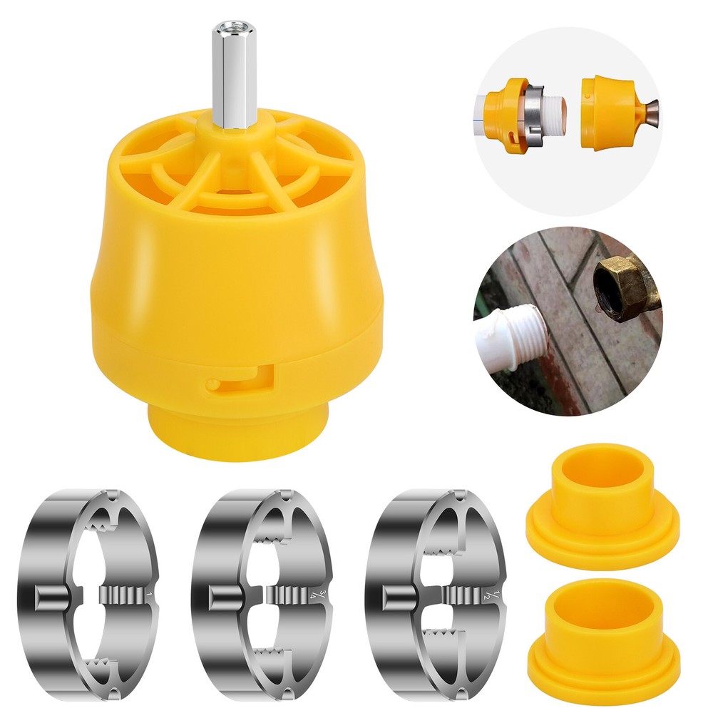 Pipe Threader Plumbing Tool Plastic Pipe Thread Tap Set with 1/2&Prime; 3/4&Prime; 1&Prime; Dies