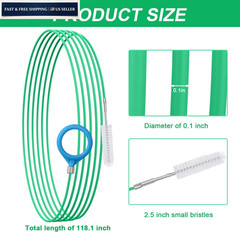 XANGNIER Auto Sunroof Drain Cleaning Tool, 118in Extra Long Flexible Green