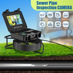 10.1&Prime; 30M Pipe Inspection Camera with 512HZ Locator Self-leveling Meter Counter