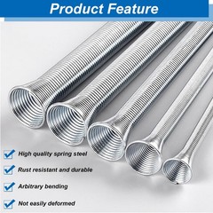 Spring Tube Bender Set 5 Sizes, Copper Aluminum Thin Wall Steel Tubing 13.7 In