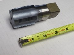 HERTEL PIPE TAP: 1-1/4-11-1/2, NPTF, 5 FLUTES, HIGH SPEED STEEL TiCN FINISH USA