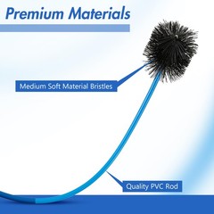 3 Pack 16 Inch AC Drain Line Cleaning Brush Flexible Condensate Trap Blue