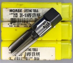 one pc. MORSE 3/8-18 NPSF National Pipe Straight Fuel (Dryseal) HSS🎯Machinist