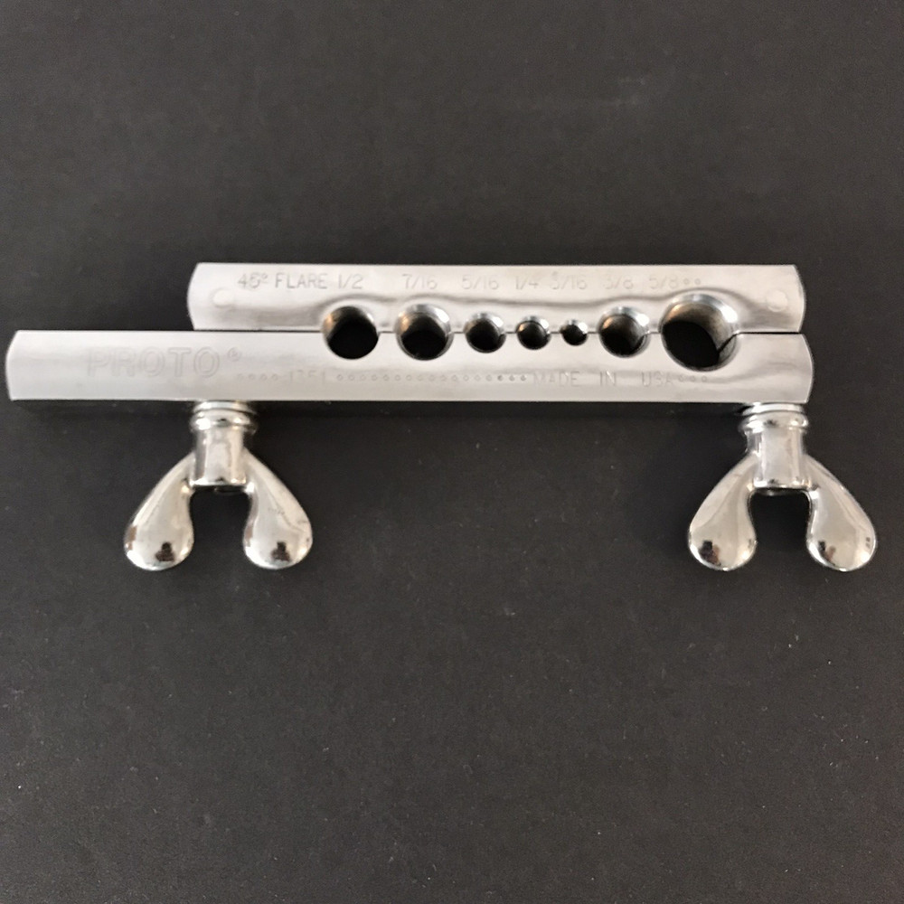 Pronto J-351 tubing flaring tool 45 degrees with box & info page 1/2&Prime;-5/8&Prime;