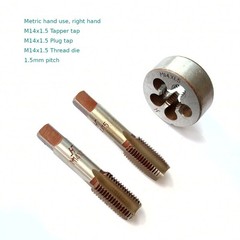 M14x1.5 Metric Hand Thread Tap Die Set 1.5mm Pitch Right Hand Hardware C