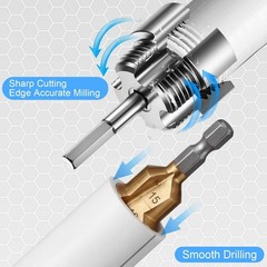 Dual Function Pipe Threading & Reaming Tool Kit for PVC &ndash; 3 Set (1/2&rdquo;, 3/4&rdquo;, 1&rdquo;)