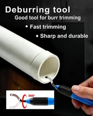 PVC Pipe Cutter Tool &ndash; Diamond Grit Internal Cutter for Drill & Impact Driver, 8