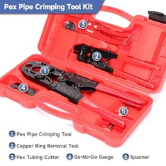 Pex Crimper iCrimp Combo Kit For 1/2 3/4 Copper Ring