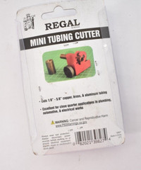Regal Mini Tubing Cutter Tool 39827 Clamp Cuts Through 1/8&Prime; To 5/8&Prime; Tubing