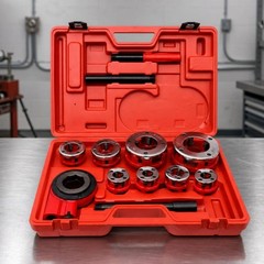 Pipe Threader Head Set Organized Storage Workshop Tools Molded Handle