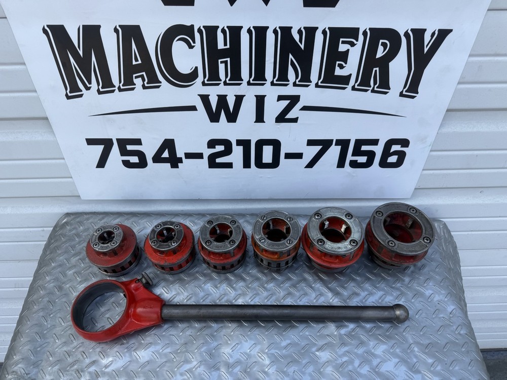 RIDGID 12R 1/2&Prime; &ndash; 2&Prime; Pipe Threading Threader 6 Die Set L@@K #8