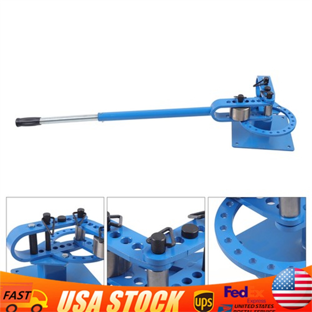 Compact Metal Bender 1-3&Prime; Bench Flat Bar Rod Bending Brake Bender 7 Dies SALE