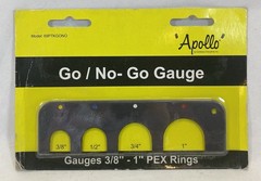 Apollo Go / No &ndash; Go Pex Water Line Sizing Plumbing Tool 3/8&rdquo; &ndash; 1&rdquo; 69PTKGONO