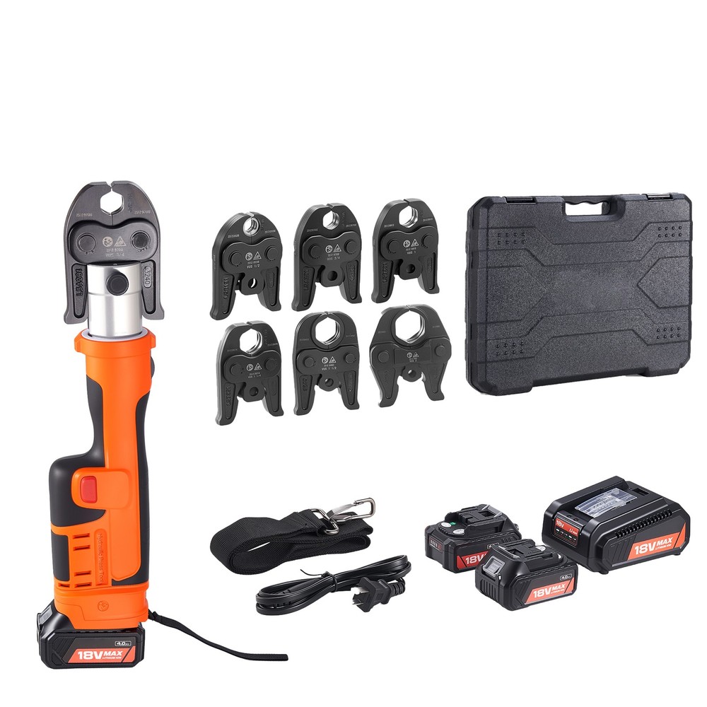 Uimoso 18V Electric Press Tool for Copper Pipes: 1/2&Prime; to 2&Prime; Sizes