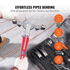 SIHAO Pipe Tube Bender 90&deg; Forward/Reverse Pipes Bending Tools with 7 Dies