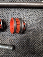 RIDGID 12 R PIPE THREADING DIE SET 1/2&Prime;-2&Prime; w Handle & Ratchet & Craftsman Die