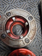 RIDGID 12 R PIPE THREADING DIE SET 1/2&Prime;-2&Prime; w Handle & Ratchet & Craftsman Die