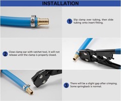 PEX Cinch Clamp Tool Fitting Kit, PEX Crimping Tool, Cinch for Stainless Stee&hellip;