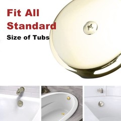 Gold-Hao-The-Bathroom Single Hole Bathtub Drain Overflow Plate Brushed Nickel