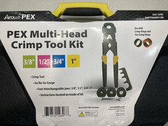 Apollo PEX Crimp Tool Kit w/ Case Cutter Go No-Go Gauge Multi Size Set NEW