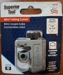 Superior Tool 7/8 in. Mini Tube Cutter Black/Gray 35078