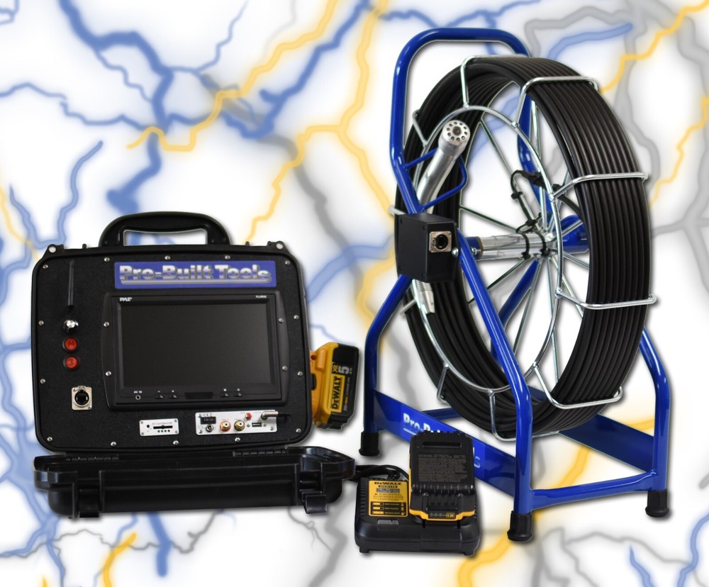 100&prime; PB2000 Ultra Elite Series Battery Powered Sewer Inspection Camera System