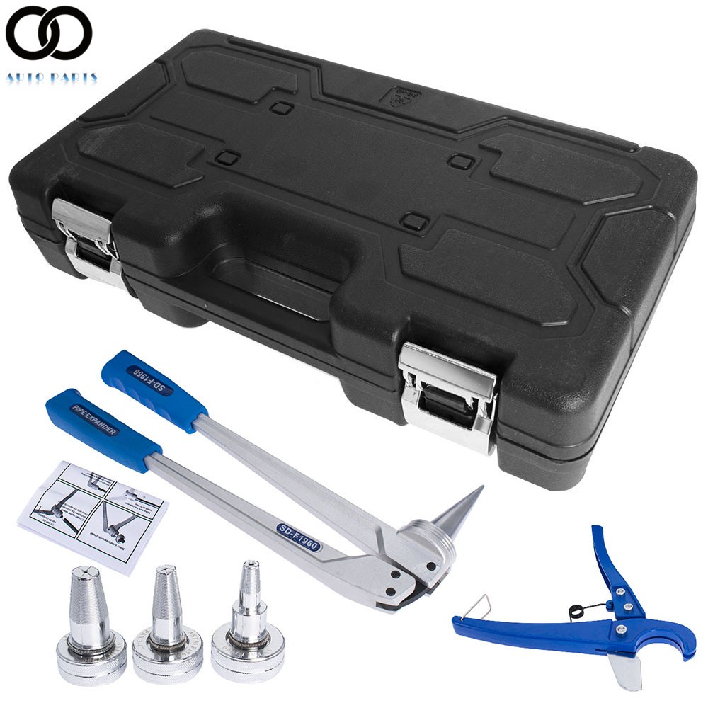PEX Expansion Tool Kit Tube Expander W/ 1/2&Prime; 3/4&Prime; 1&Prime; Expansion Head In Case