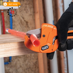 Klein Tools 50063 Ratcheting PVC Pipe Cutter, Cuts 1-1/4-Inch I.D.