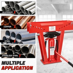 24x 6.2x 21.6 Manual Hydraulic 12 Ton Pipe Bender Exhaust Tube w/ 6 Bending Dies