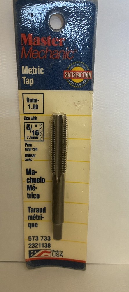 Master Mechanic 9mm-1.00 Metric Tap- P/N 573733