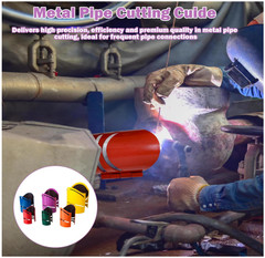 6 Piece Metal Pipe Cutting Guide Kit Sizes Include: 1-5/8&ldquo; 1-7/8&rdquo; 2-3/8&ldquo; 2-7/8 &rdquo;