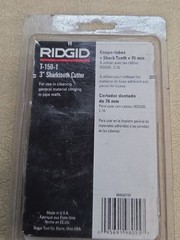 RIDGID 98055 3&Prime; Shark Tooth Cutter For Use With C-10 Cable